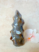 Moody Orbicular Ocean Jasper Flame