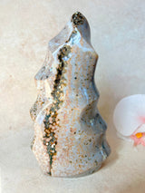 Slim Purple Orbicular Ocean Jasper Flame with Druzy