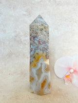 Pastel Ocean Jasper x Carnelian Tower