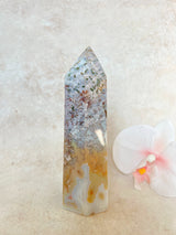 Pastel Ocean Jasper x Carnelian Tower (S)