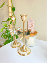 Mother of Pearl Brass Butterfly Candle/Crystal Stand