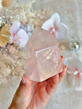 Chunky Brazilian Rose Quartz with Rainbow #B