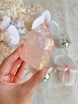 Chunky Brazilian Rose Quartz with Rainbow #B