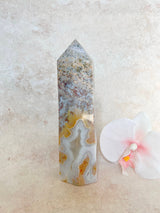 Pastel Ocean Jasper x Carnelian Tower