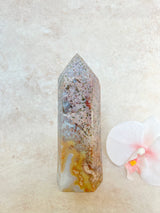 Pastel Ocean Jasper x Carnelian Tower (S)