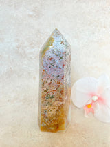 Pastel Ocean Jasper x Carnelian Tower (S)