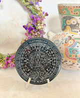 Obsidian Aztec Calendar 10cm