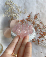 Mini Star Rose Quartz Skull