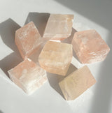 Rough Pink Optical Calcite Rhombus