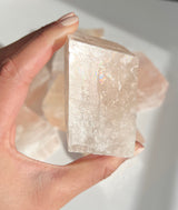 Rough Pink Optical Calcite Rhombus