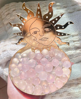 Mini Star Rose Quartz Sphere